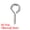 Silver, variant on Uxcell 50Pcs Screw Eye Hooks Self Tapping Screws Screw-in Hanger Eye-Shape Hooks Silver 0.75"