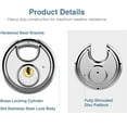 thumbnail image 6 of SaKaguro Disc Lock, 1Piece 201 Stainless Steel, Copper Lock Core, 2 Keys, 1Pcs, 6 of 8