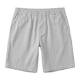 thumbnail image 4 of VV AVEORS Plus Size Men'S Relaxed Fit Cargo Shorts Casual Elastic Waist Summer Solid Color Shorts With Back Patch Pocket Light Gray 2XL, 4 of 5