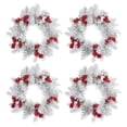 thumbnail image 1 of HLONK 28cm Christmas Candle Rings Artificial Berries Candle Rings Small Wreaths for Cabinets Wedding Centerpiece Tabletop Home, 1 of 10