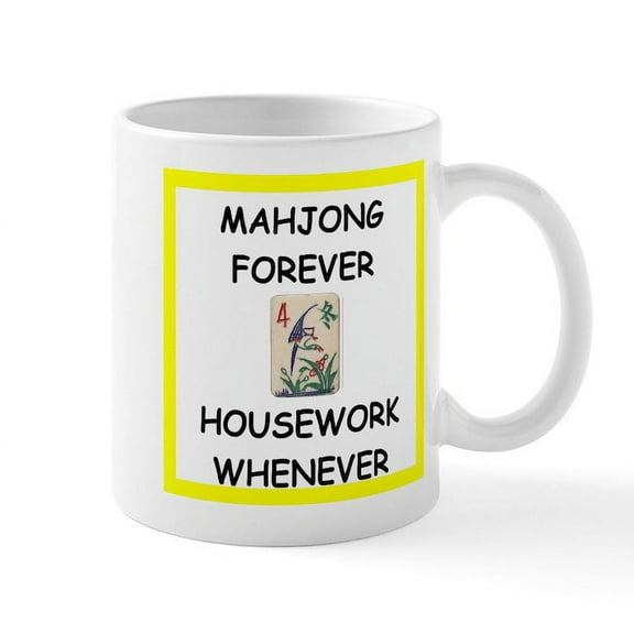 CafePress - Mahjong Joke Mugs - 11 oz Ceramic Mug - Novelty Coffee Tea Cup