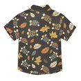 thumbnail image 2 of Dailycode Small Short Sleeve Button Down Shirts Turtle and Leaf Casual Shirt 3-10 Years, 2 of 9