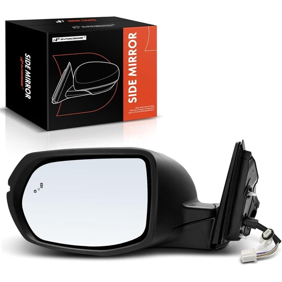 A-Premium Driver Side Power Door Mirror - Compatible with Honda CR-V CRV 2017-2022 - Heated Manual Folding Black Outside Rear View Mirror w/Turn Signal and Blind Spot Detection