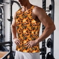 thumbnail image 5 of Gukieu Happy Halloween1 Print Men's Quick Dry Fitness Vest, Round Neck Sleeveless Fitness Bodybuilding Top-X-Large, 5 of 7