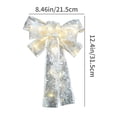 thumbnail image 3 of Yhsdtq,Christmas Tree Ornament, Luminous Warm Bow Decoration, Double-Layer Ribbon Design, LED Fairy Lights, For Holiday Home Decor, Energy-Saving LED, Red/Gold Color Scheme, Festive Season Accent, 3 of 9