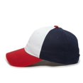 thumbnail image 5 of OC Sports GWT-111 Adjustable Strap Garment Wash Cotton Cap - White True Navy Red, 5 of 8