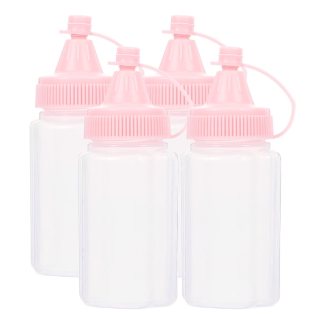 Miangastore 4PCS Honey Jars Squeeze Honey Bottles Reusable Empty Syrup Squeeze Bottles