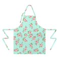 thumbnail image 2 of Pioneer Flower Floral Print Pattern Apron for Women and Men, Cotton Linen Waterproof with Pockets, Adjustable, 33x27 Inch for Kitchen, Gardening, BBQ, Salon, 2 of 6