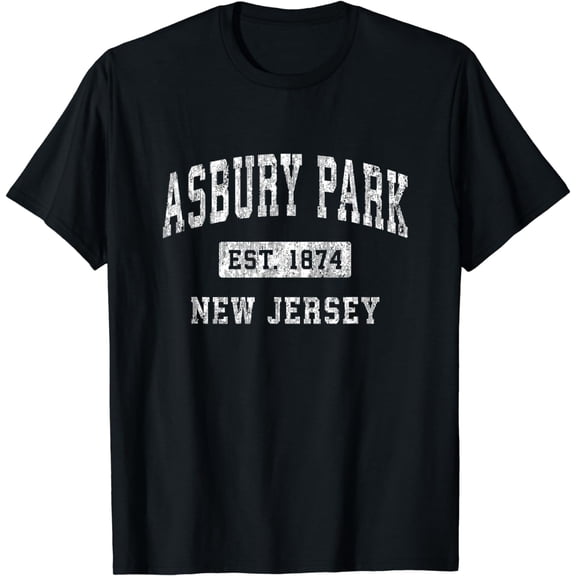 Asbury Park New Jersey NJ Vintage Established Sports Design T-Shirt