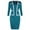 Navy, variant on Women's 2 Piece Business Outfit Elegant Crop Jacket with Bodycon Midi Dress Matching Set Vintage Work Office Suits Dress Lounge Sets