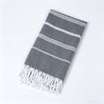 thumbnail image 2 of Beach Towel With Tassels 8 Colors Available Striped Quickly Dry Lightweight Bath Towel For Travel Swimming Pool Camping Picnic, 2 of 6