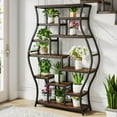 thumbnail image 3 of Tribesigns 70.9 Inch Tall Plant Stand, 11-Tier Staggered Plant Stand for Indoor, Balcony, 3 of 5