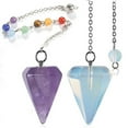 thumbnail image 2 of Flower of Life Dowsing Pendulum for Divination Cone Natural Crystal Pendant, 2 of 6