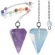 thumbnail image 2 of Flower of Life Dowsing Pendulum for Divination Cone Natural Crystal Pendant, 2 of 6