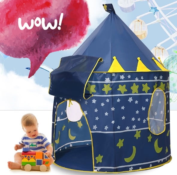 kids playing tent house