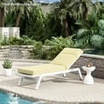 thumbnail image 3 of Pakunoda Chaise Lounge Cushions 80" x 26" x 4" Outdoor High-Density Foam Patio Furniture Lounger Replacement Cushions with Zipper Ties Water-Resistant for Pool, Light Yellow, 3 of 6