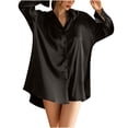 thumbnail image 2 of Bovxnpu Nightgowns for Women, Women Button Down Nightgown Short Sleeve Sleep Shirts Swimsuit Cover Ups Soft Nightdress, 2 of 5