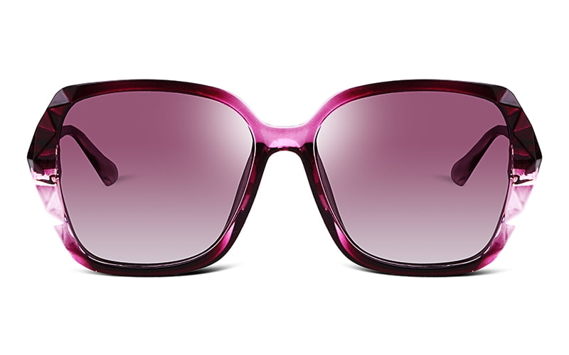 Women Square Polarized Sunglasses Sparkling Composite Shiny  display picture 1