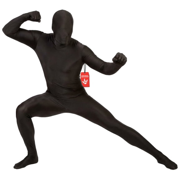 Morphsuits Full-Black Bodysuit Costume Men, Black Morphsuit Adult, Mens Spandex Bodysuit Costume, Full Body Suit Halloween, Skin Suit Costume Halloween