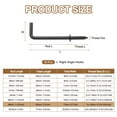 thumbnail image 2 of Uxcell L-Shape Screw Hooks Carbon Steel 7 Shape Right Angle Medal Hooks Fit for Hanging Home Workplace Office 1-1/2 Inch, 2 of 6