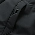 thumbnail image 6 of Brondbend Winter Coats for Men Men's Jacket Hooded Long Sleeved Zipper Pocket Outerwear Solid Color Warm Jacket Loose Fit Outdoor Tops Black, 6 of 6