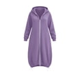 thumbnail image 6 of BLVB Girls Zip up Hoodies Oversized Long Tunic Sweatshirts Casual Long Sleeve Fall Trendy Hoodie Jacket Coat(Purple,10-11Years), 6 of 7