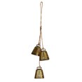 thumbnail image 2 of Cevemin Set of 3 Christmas Bell Brass Cow Shabby Style Rustic Metal Hanging Giant Cow Bells Decor, 2 of 9