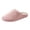 Pink, variant on Women Soft Velvet Closed Toe House Mule Slippers, Plush Lined Lightweight Indoor Slides, Non Slip Rubber Sole Bedroom Shoes Gray A
