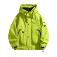 thumbnail image 1 of Coupe-vent Léger pour Femmes, Veste à Capuche Résistante à l'Eau, Design Compact et Pliable pour Course, Camping et Préparation d'Urgence Vert Fluorescent 2TG, 1 of 3