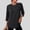 Black, variant on Women 3/4 Sleeve Workout Shirts Quick Dry Tops Crew Neck Gym Hiking T Shirt Sun Protection Casual Tees Lightweight Black L