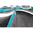 thumbnail image 3 of GLORY RUGS Modern Area Rug 5x7 Turquoise Swirls Carpet Bedroom Living Room Contemporary Dining Accent Sevilla Collection 4816A, 3 of 5