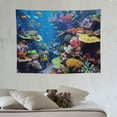 thumbnail image 4 of ONETECH  Colorful Marine Life Wall Hanging Tapestry Undersea Tropical Animals Fish Tapestries Beautiful Coral Reef Ocean Underwater Scene Tapestry Picnic Beach Sheet Room Decor, 4 of 7