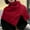 Red, variant on Womens Turtleneck Poncho Cloak Short Style Asymmetric Knitted Solid Color Slit Wrap Shawl Scarf