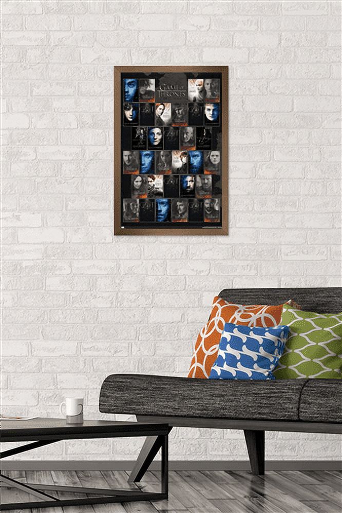 Game of Thrones - Grid Wall Poster, 14.725" x 22.375", Framed