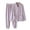 Purple, variant on Lopecy-Sta Winter Pajamas for Women Solid Color V Neck Warm Comfy Button Up Home Clothes Pajamas Set for Women