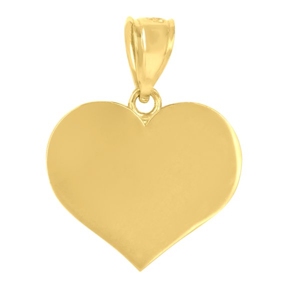 14k Yellow Gold Womens Heart Polished Pendant Charm for Women