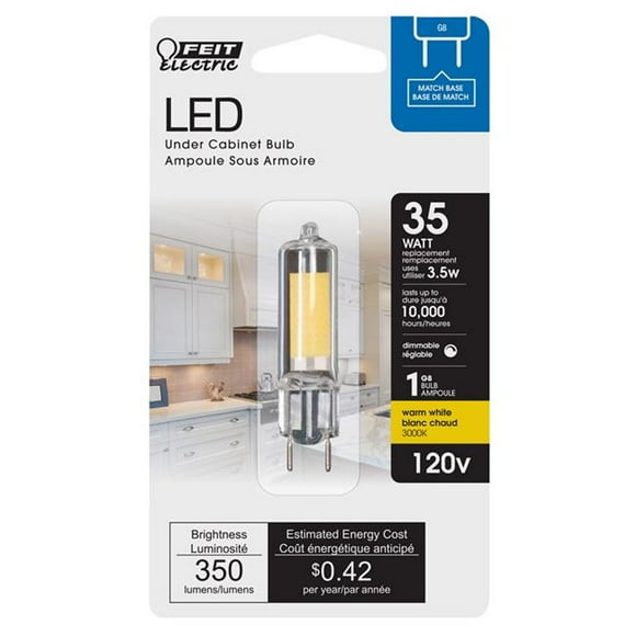 Feit Electric 3001364 35 watt Equivalence G8 LED Bulb, Warm White
