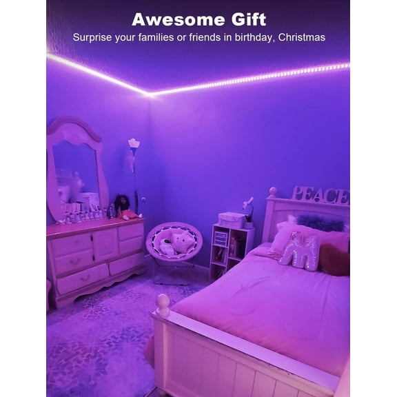 OTGFRF-Smart RGB Led Strip Lights, 100ft Led Lights for Bedroom with App Control, Multicolor Changing Led Light Strips Apply for Home Decor, Living Room, Kitchen, Home Party Decoration