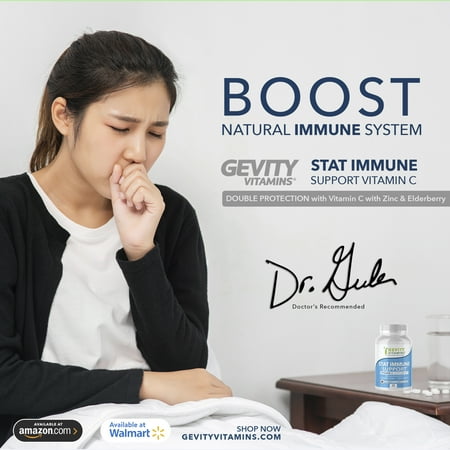 Stat Immune Support® by Gevity Vitamins - Elderberry with Zinc Echinacea Supplement, 60Ct