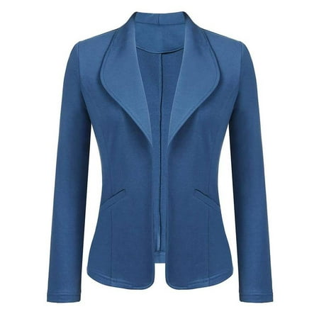 JustVH - JustVH Women's Notched Lapel Solid Work Office Ladies Blazer ...