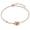 Pink, variant on 925 Sterling Silver Bezel-Set CZ Turtle Womens Link Chain Anklet Bracelet