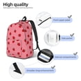 thumbnail image 5 of Balery Strawberries Vintage Canvas Backpack for Men and Women - Large Capacity, Durable Travel Laptop Bag for School, Work, Hiking, and Outdoor Activities, 5 of 7
