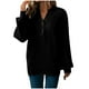 thumbnail image 3 of Sudadera con cremallera para mujer,Suéter con capucha y cuello en V para mujer, cierre de solapa con hebilla, manga larga, informal, para uso diario en primavera, sopatenor, 3 of 9