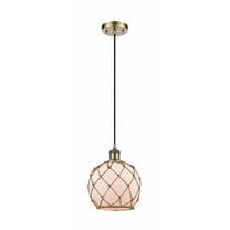 Innovations Lighting - Farmhouse Rope - 1 Light Cord Hung Mini Pendant In
