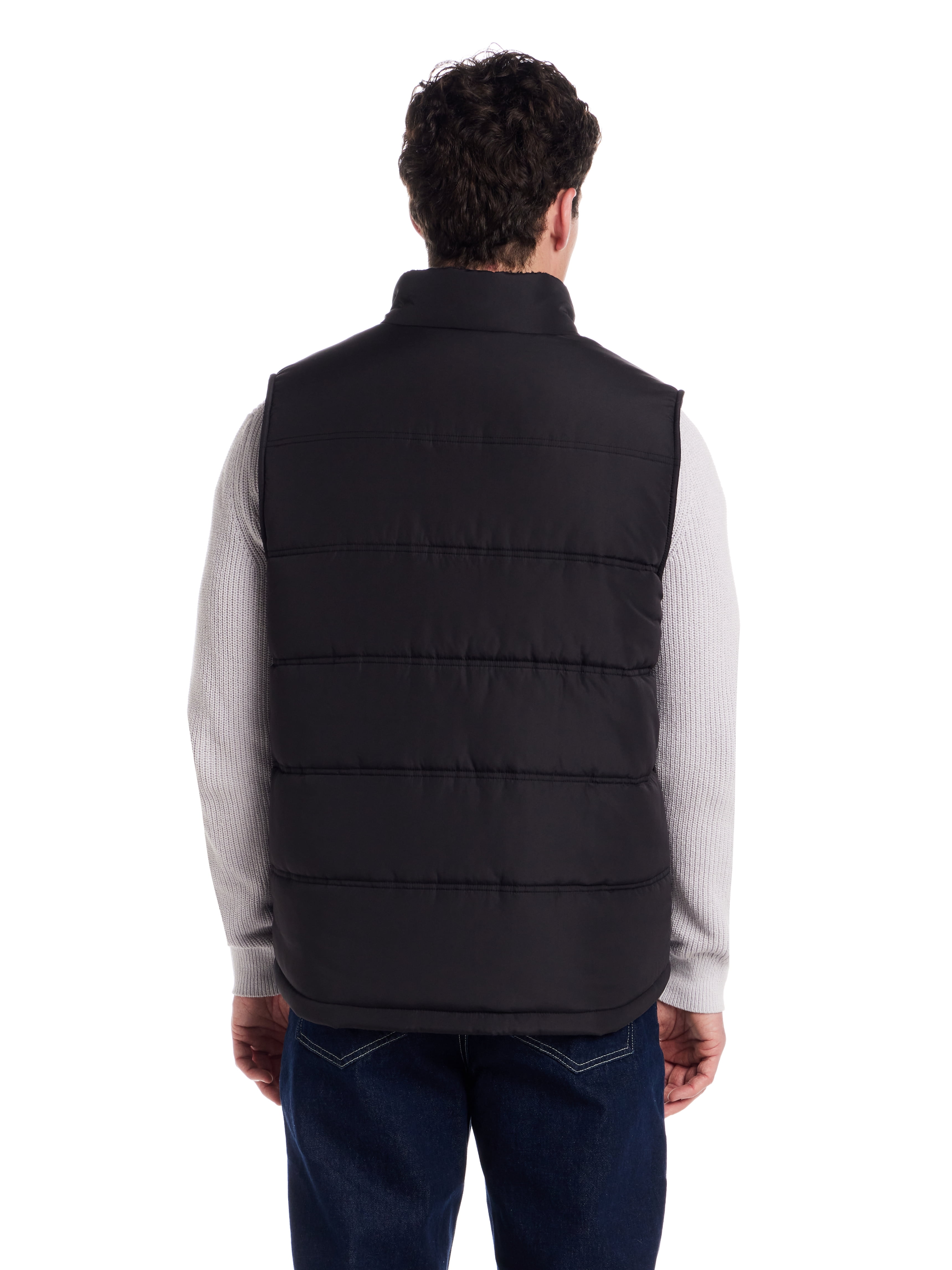 Frontier Threads Men's Sherpa Lined Horizontal Quilted Vest