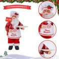 thumbnail image 3 of Adorno navideño de Papá Noel Figura navideña de Papá Noel de pie Muñeco de Papá Noel de pie de plástico Figura decorativa navideña realista de Papá Noel, 3 of 4