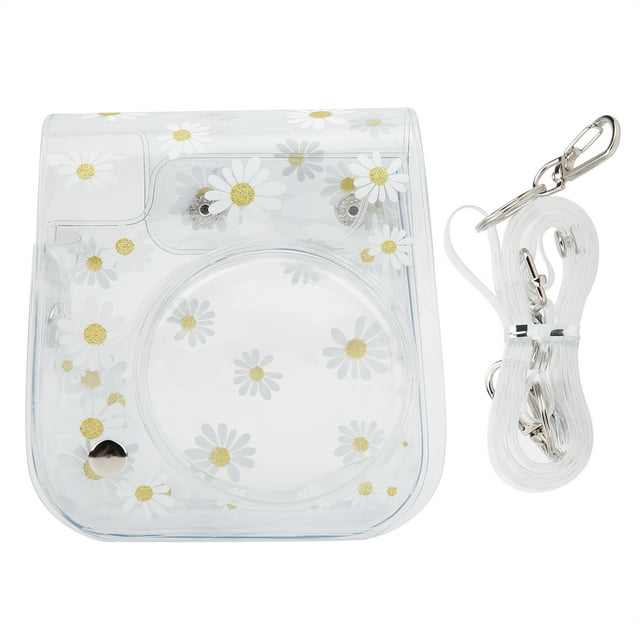 Bolsa para cámara Jadeshay para Fujifilm Instax Mini 11/9/8 Color Margarita transparente