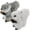 gray+white, variant on Yvsxxv Simulation Plush Squirrel Figurines Artificial Squirrel Animal Figurine Stuffed Animal Ornament for Christmas New Year Party