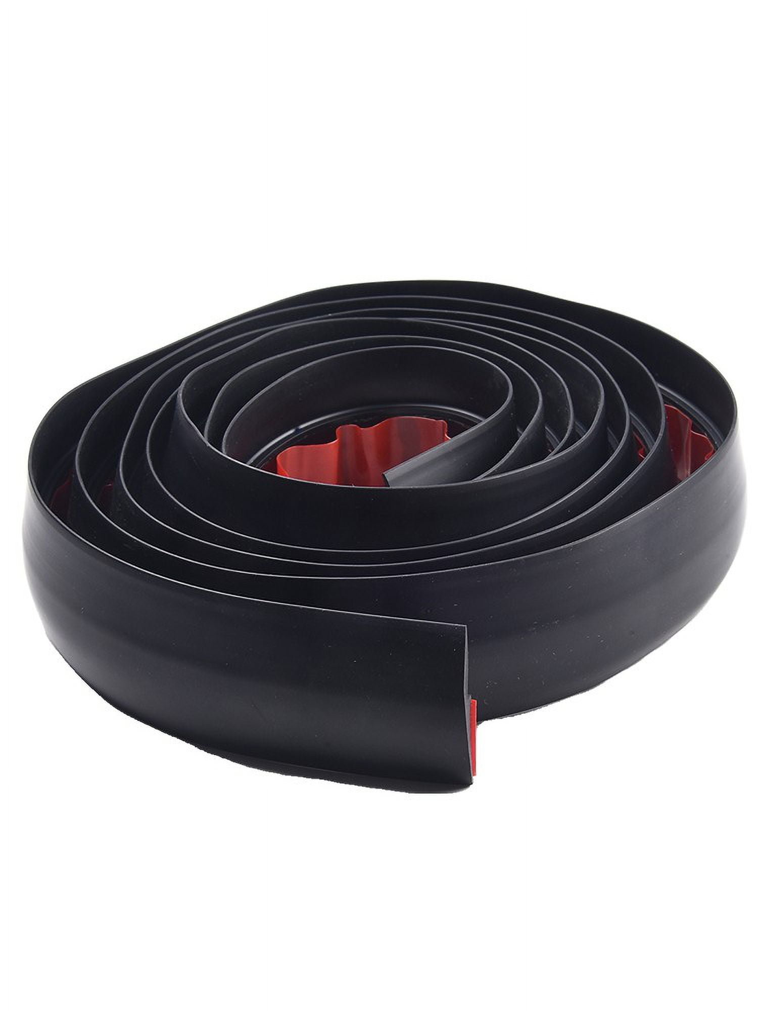 Floor Transition Strip 2M Self-Adhesive Flat Laminate Floor Cover Strip Seamless Room Divider PVC Flooring Trim for Hardwood Tile Vinyl Black
