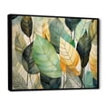 thumbnail image 2 of Designart "Tranquil Green And Yellow Leaves" Leaves Floater Framed Wall Decor, 2 of 5